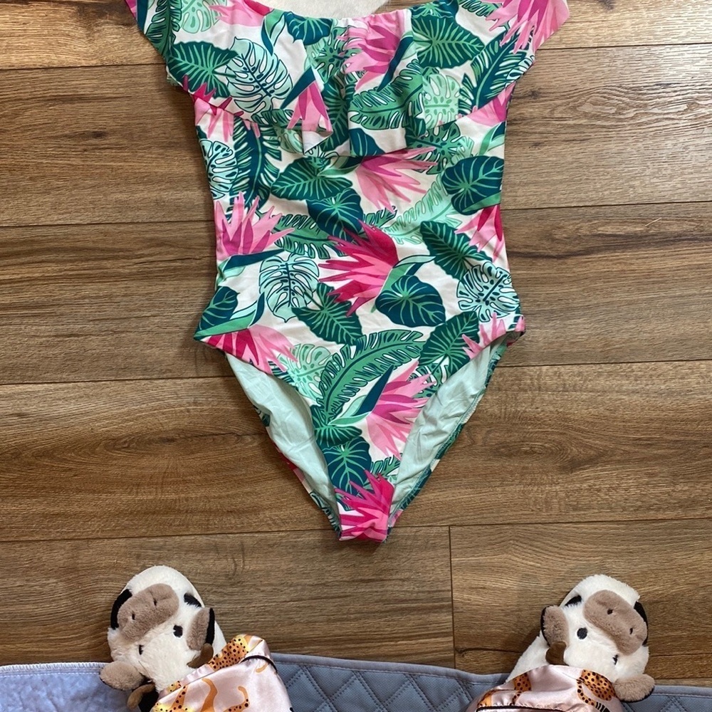 Matilda Jane Palm Tree Paradise Ruffle Swimsuit - Picture 9 of 9
